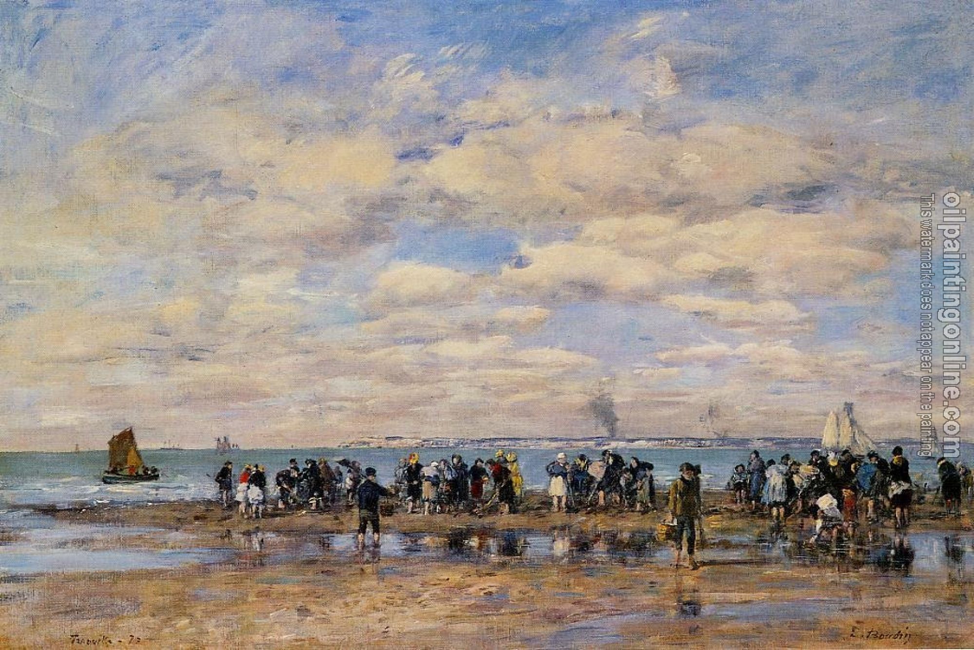 Boudin, Eugene - Trouville, the Beach at Low Tide